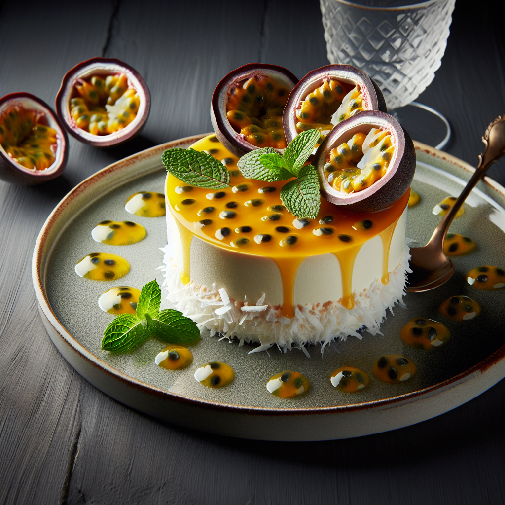 Mousse al Frutto della Passione con Cuore di Cocco e Glassa a Specchio: Dolcezza Esotica da Provare! 1 chatcmpl