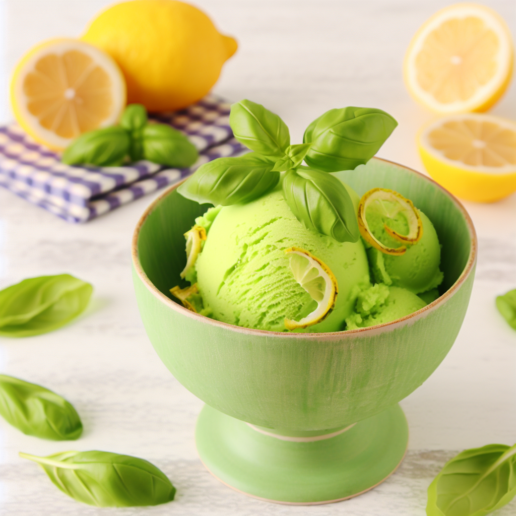 Gelato al Basilico e Limone: la Ricetta Fresca e Sorprendente per l'Estate 1 Gelato al Basilico e Limone: la Ricetta Fresca e Sorprendente per l'Estate