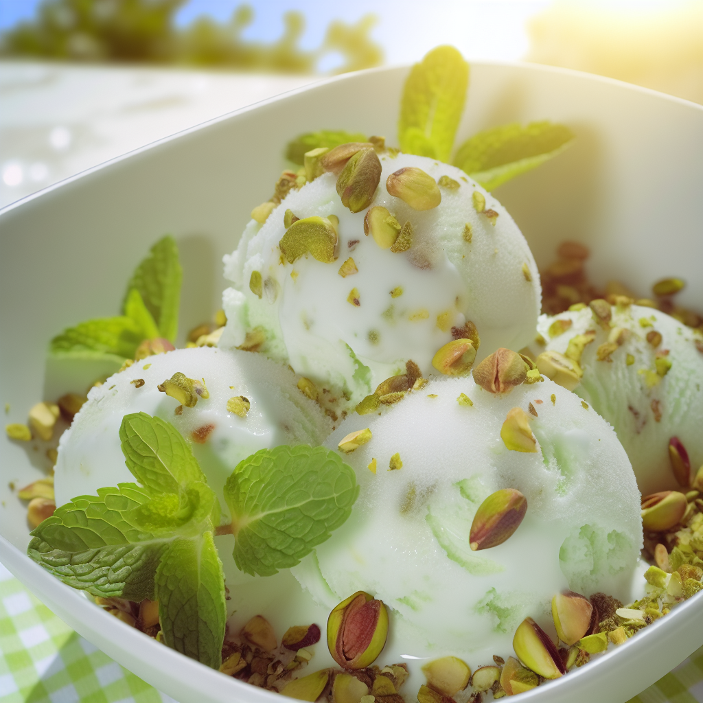 Gelato al Pistacchio Salato e Menta: Il Contrasto Perfetto per un Gusto Indimenticabile 1 Gelato al Pistacchio Salato e Menta: Il Contrasto Perfetto per un Gusto Indimenticabile