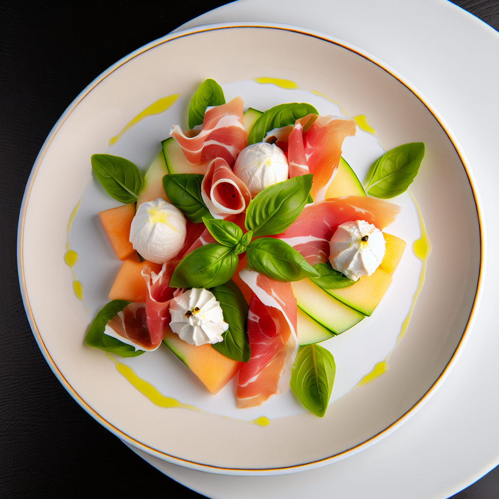 Insalata Estiva con Melone, Prosciutto e Burrata: Freschezza e Gusto in Tavola 1 Insalata Estiva con Melone, Prosciutto e Burrata: Freschezza e Gusto in Tavola