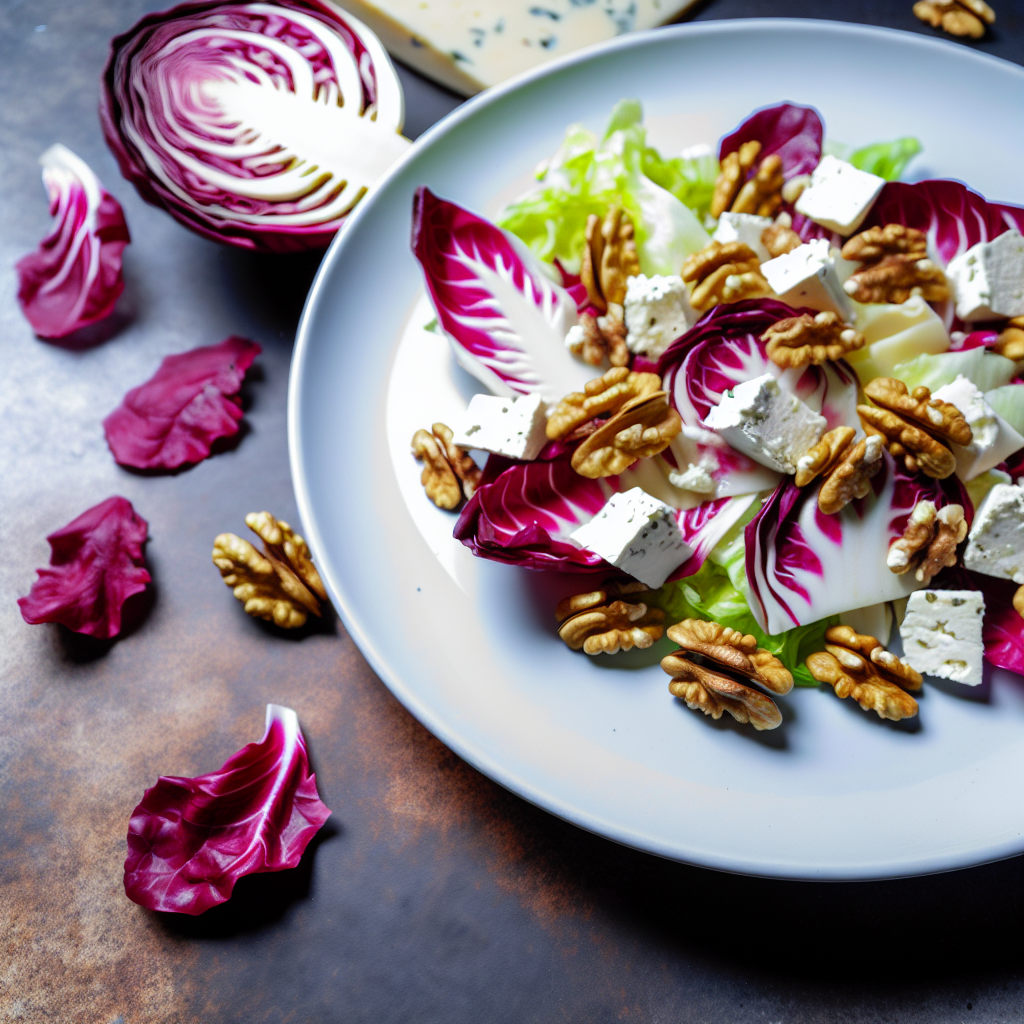 Insalata Invernale con Radicchio, Noci e Formaggio di Capra: Un Esplosione di Colore e Sapore per l'Inverno 1 Insalata Invernale con Radicchio, Noci e Formaggio di Capra: Un Esplosione di Colore e Sapore per l'Inverno