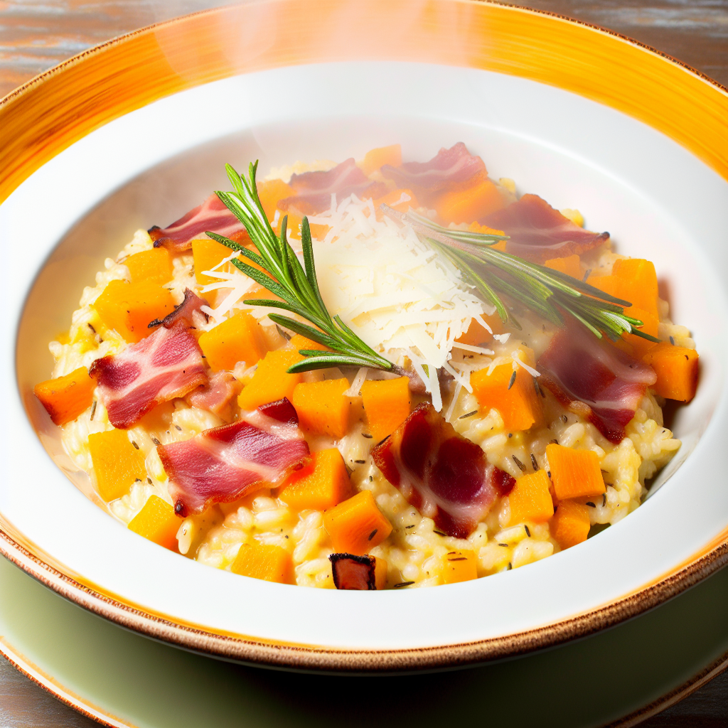 Risotto alla Zucca e Speck: Un Piatto Autunnale Irresistibile 1 Risotto alla Zucca e Speck: Un Piatto Autunnale Irresistibile