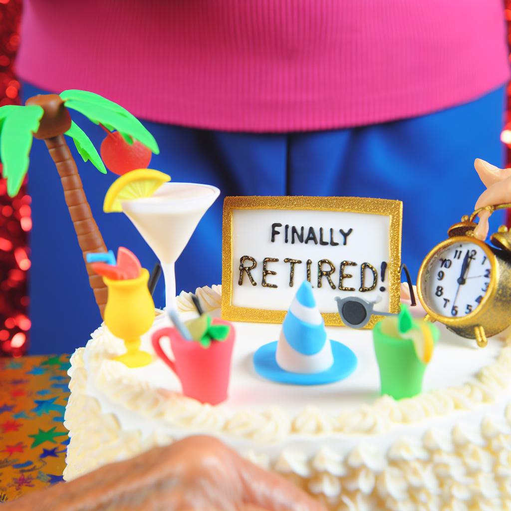 Frasi Divertenti per Celebrare il Pensionamento: Le Migliori Idee per una Torta Indimenticabile! 1 Frasi Divertenti per Celebrare il Pensionamento: Le Migliori Idee per una Torta Indimenticabile!