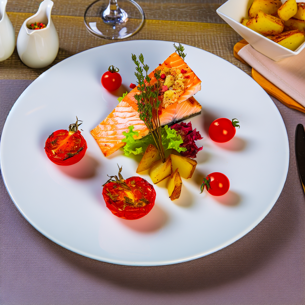 Trancio di Salmone al Forno con Patate e Pomodorini: Ricetta Semplice e Gustosa 1 Trancio di Salmone al Forno con Patate e Pomodorini: Ricetta Semplice e Gustosa