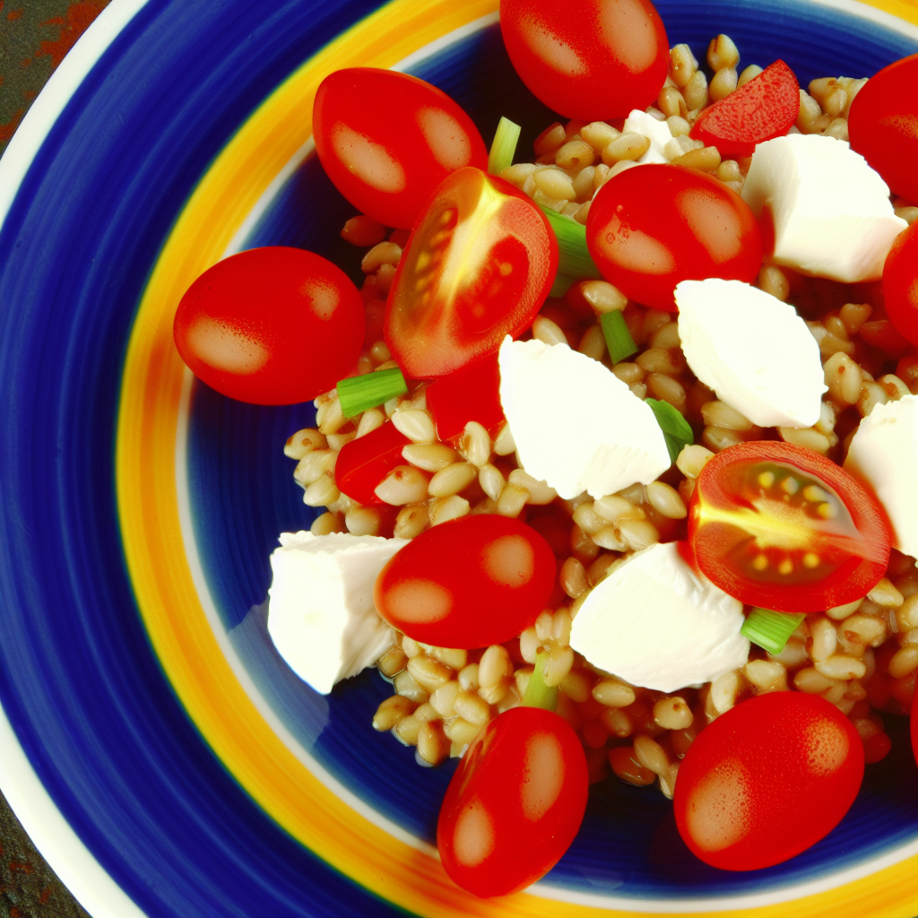 Insalata Tiepida di Orzo con Pomodorini e Mozzarella: Un Piatto Fresco e Nutriente 1 Insalata Tiepida di Orzo con Pomodorini e Mozzarella: Un Piatto Fresco e Nutriente