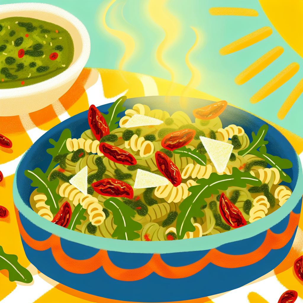 Pasta Fredda con Rucola, Pesto e Pomodorini Secchi: una Ricetta Estiva Fresca e Gustosa 1 Pasta Fredda con Rucola, Pesto e Pomodorini Secchi: una Ricetta Estiva Fresca e Gustosa