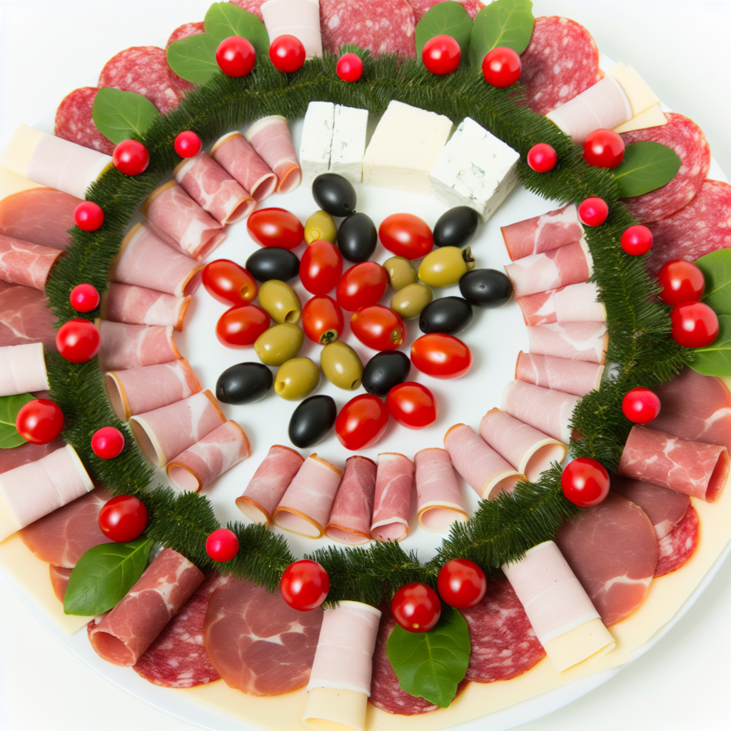 Ghirlanda di Antipasti per un Natale Originale e Gustoso 1 Ghirlanda di Antipasti per un Natale Originale e Gustoso