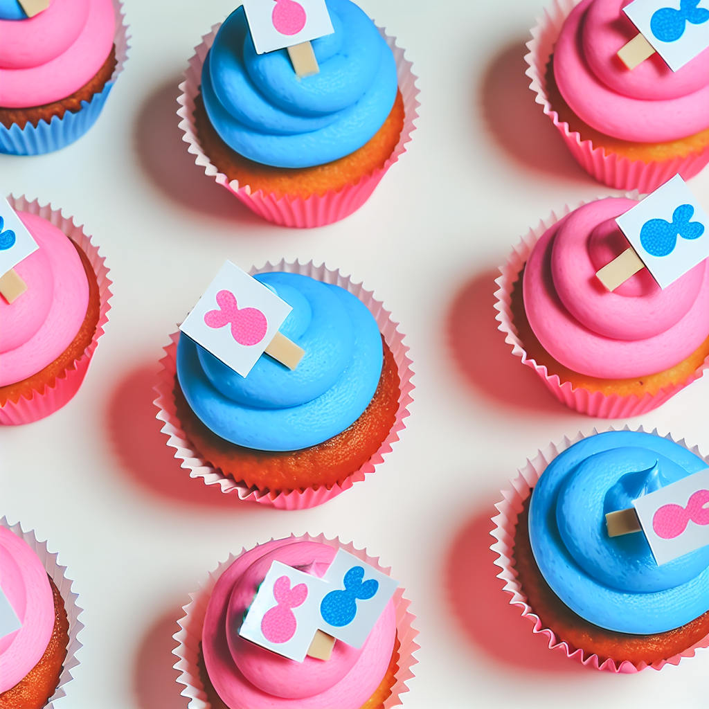 Cupcake Gender Reveal: Idee Dolci per Annunciare il Sesso del Tuo Bebé 1 Cupcake Gender Reveal: Idee Dolci per Annunciare il Sesso del Tuo Bebé