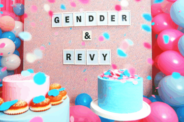 "Idee Creative per una Festa Gender Reveal con Confetti Rosa e Azzurri"