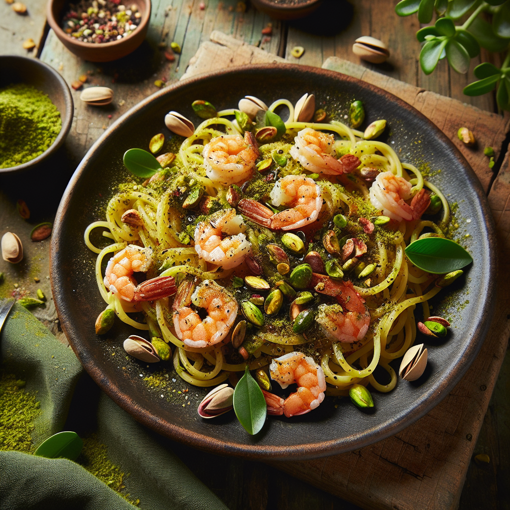 Pasta con Gamberetti e Pistacchio: Un'Esplosione di Gusto 1 Pasta con Gamberetti e Pistacchio: Un'Esplosione di Gusto
