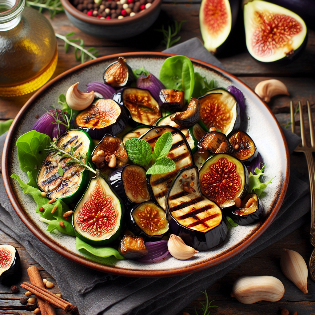 Insalata Tiepida perfetta con Melanzane Grigliate e Fichi Caramellati 1 Insalata Tiepidaperfetta con Melanzane Grigliate e Fichi Caramell