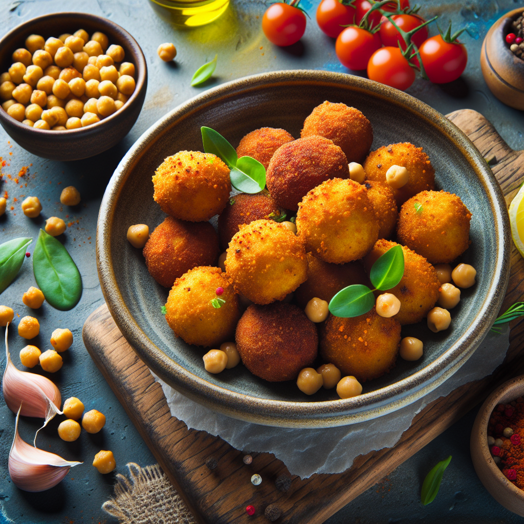 Crocchette di Ceci e Curcuma: Deliziose Finger Food Vegane 1 Crocchette di Ceci e Curcuma: Deliziose Finger Food Vegane