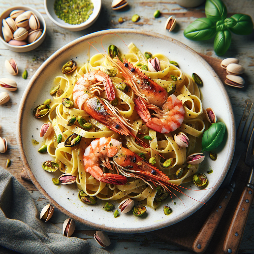 Pasta con Gamberoni e Pistacchio: un Abbinamento Irresistibile 1 Pasta con Gamberoni e Pistacchio: un Abbinamento Irresistibile