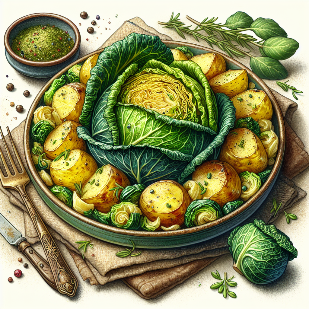 Verza al Forno con Patate: Un Contorno Saporito e Nutriente 1 Verza al Forno con Patate: Un Contorno Saporito e Nutriente