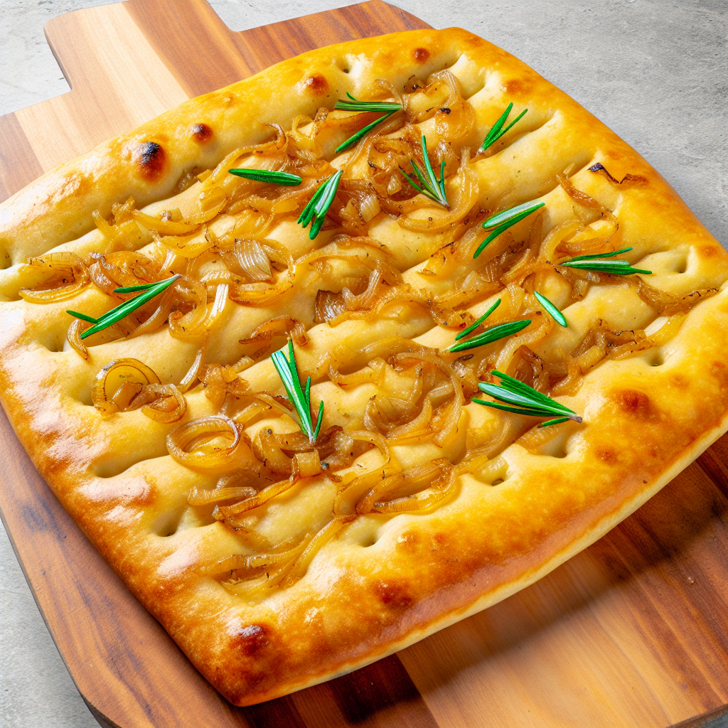 Focaccia Ligure con Cipolle Caramellate: Ricetta Tradizionale e Gusto Unico 1 Focaccia Ligure con Cipolle Caramellate: Ricetta Tradizionale e Gusto Unico
