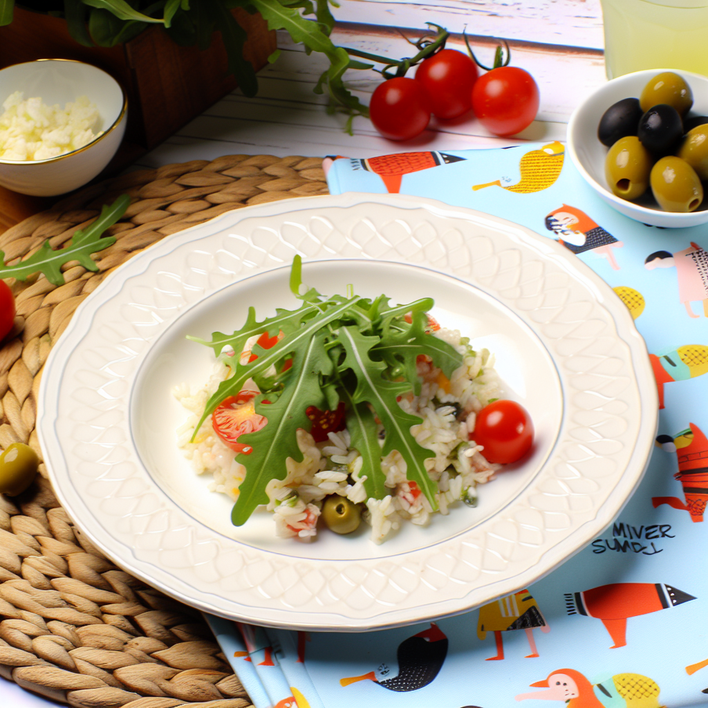 Ricetta Riso Freddo con Formaggio Primo Sale e Rucola: Un Piatti Fresco e Gustoso per l'Estate 1 Ricetta Riso Freddo con Formaggio Primo Sale e Rucola: Un Piatti Fresco e Gustoso per l'Estate