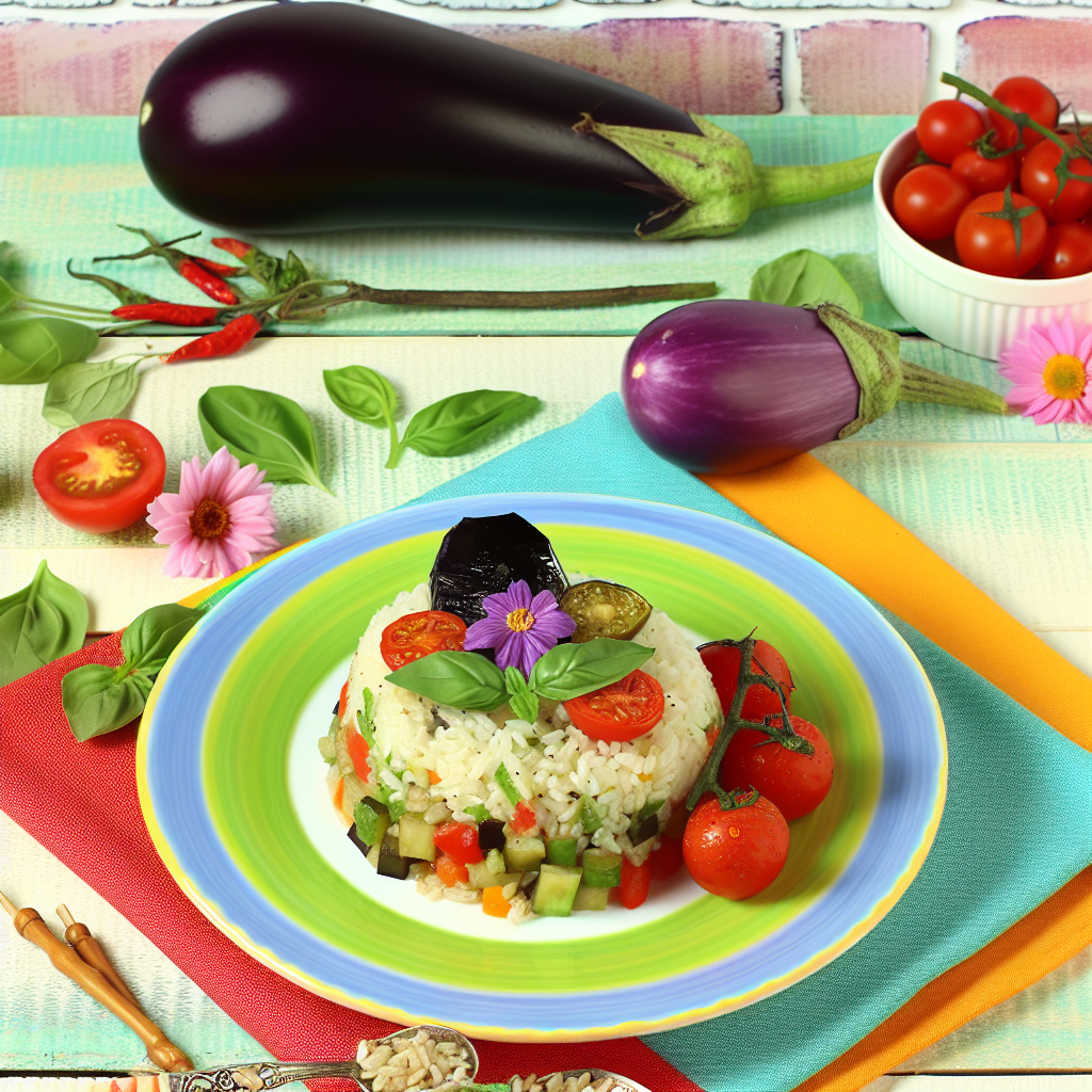 Riso Freddo con Melanzane, Pomodorini e Basilico: La Ricetta Estiva Perfetta 1 Riso Freddo con Melanzane, Pomodorini e Basilico: La Ricetta Estiva Perfetta