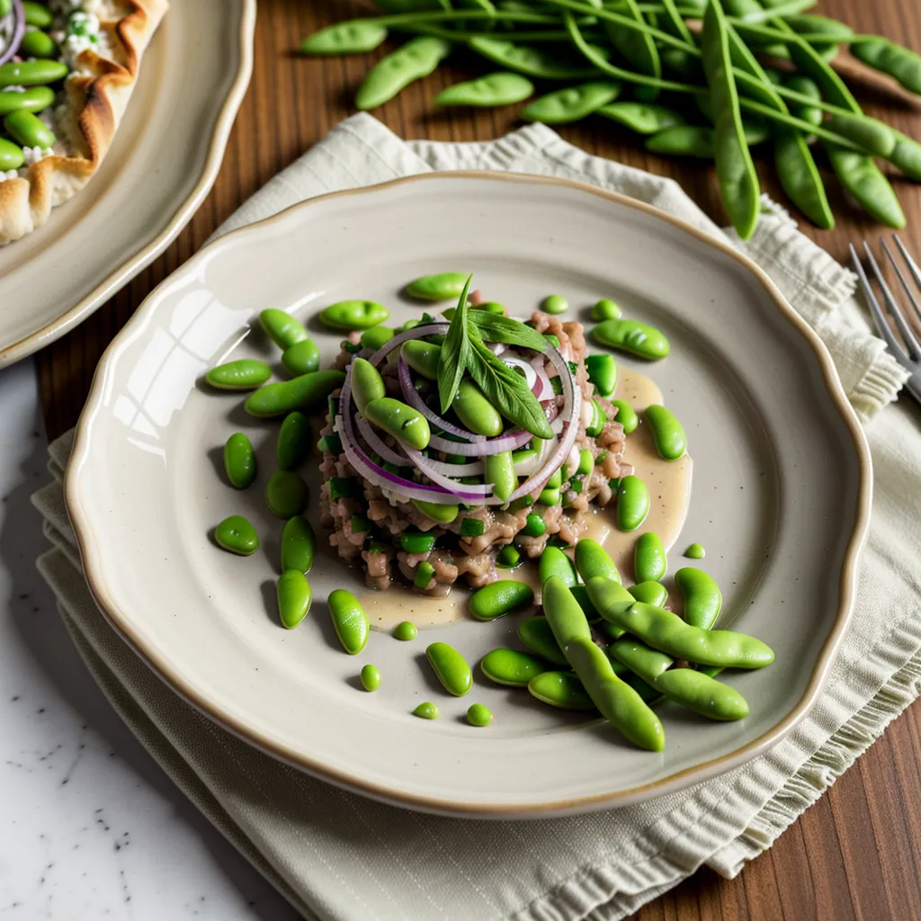 Ricetta Tartare di Tonno con Crema di Edamame: un Esplosione di Sapori! 1 foodblog 1749081813