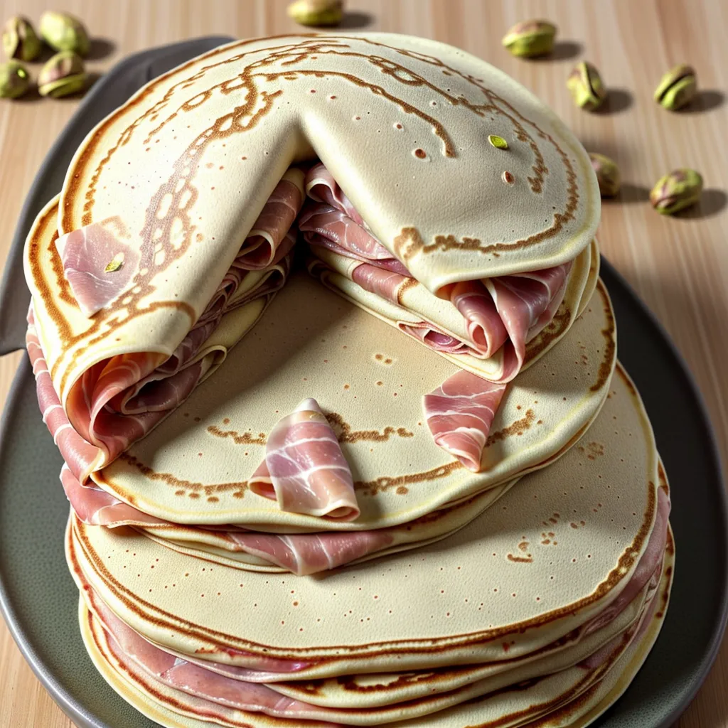 Ricetta Girelle di Crêpes al Prosciutto e Pistacchi: un Aperitivo Delizioso! 1 foodblog 1749207369