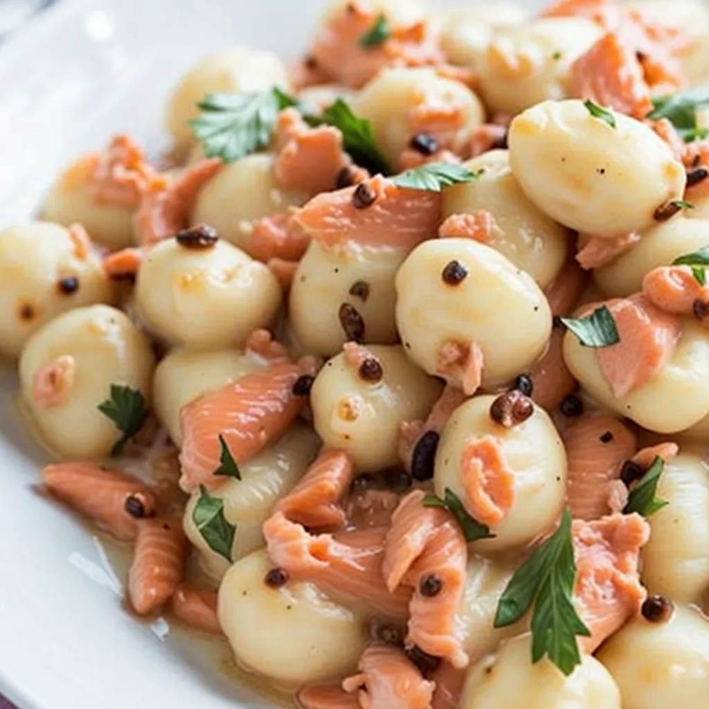 Ricetta Gnocchi al Salmone Cremosi: Un Primo Piatto Gustoso e Veloce 1 foodblog 1749252569 crop