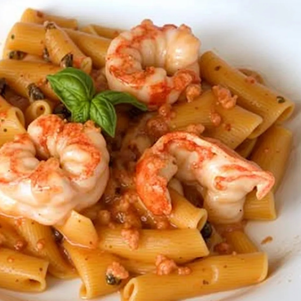 Ricetta Paccheri con Crema di Melanzane e Gamberi: un'Esplosione di Sapori! 1 foodblog 1749253108 crop
