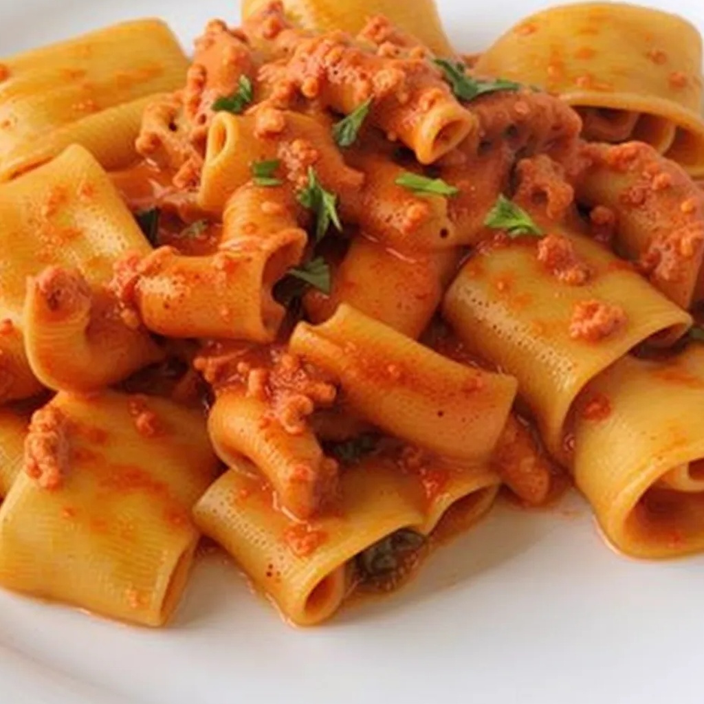 Ricetta Paccheri con Ragù di Pesce Spada: Un Primo Delizioso dal Mare 1 foodblog 1749253140 crop