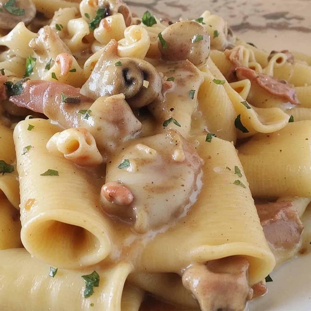 Ricetta Paccheri in Crema di Funghi, Noci e Speck: Un Primo Delizioso e Autunnale 1 foodblog 1749253211 crop