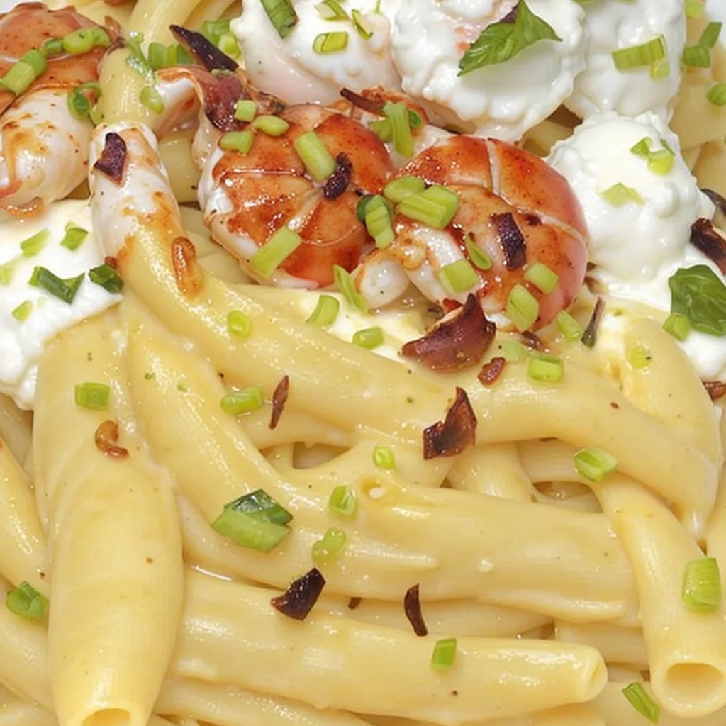 Ricetta Pasta Burrata e Gamberi: un Primo Piatto Cremoso e Saporito! 1 foodblog 1749253441 crop