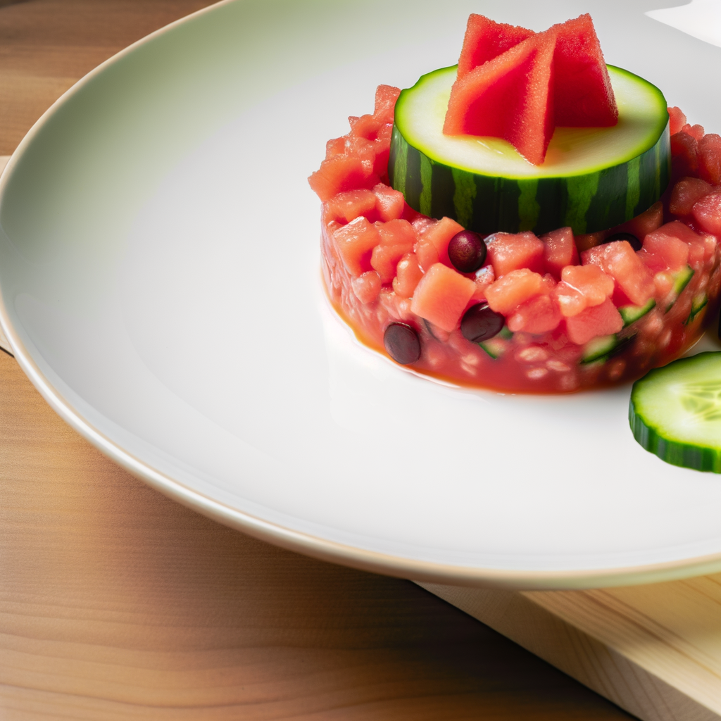 Ricetta Estiva: Tartare di Anguria e Cetriolo - Freschezza e Gusto in un Boccone! 1 ricetta estiva tartare di ang
