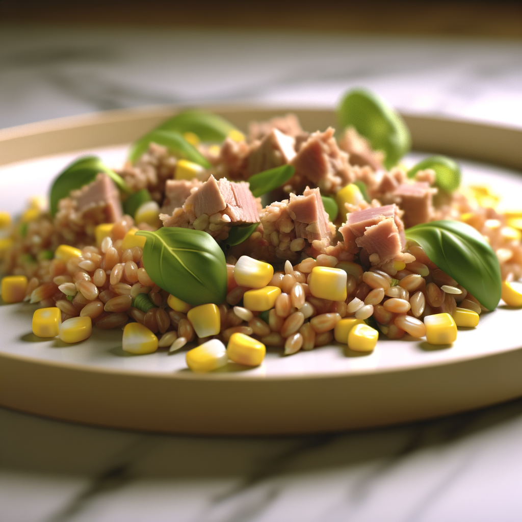 Ricetta Insalata di Farro con Tonno e Mais: Leggera e Deliziosa! 1 ricetta insalata di farro con 1