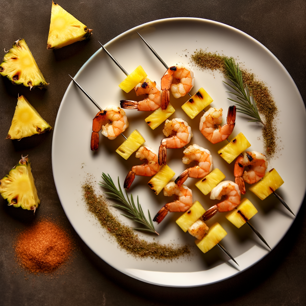 Ricetta Spiedini di Gamberi e Ananas: Un Aperitivo Esotico e Delizioso! 1 ricetta spiedini di gamberi e